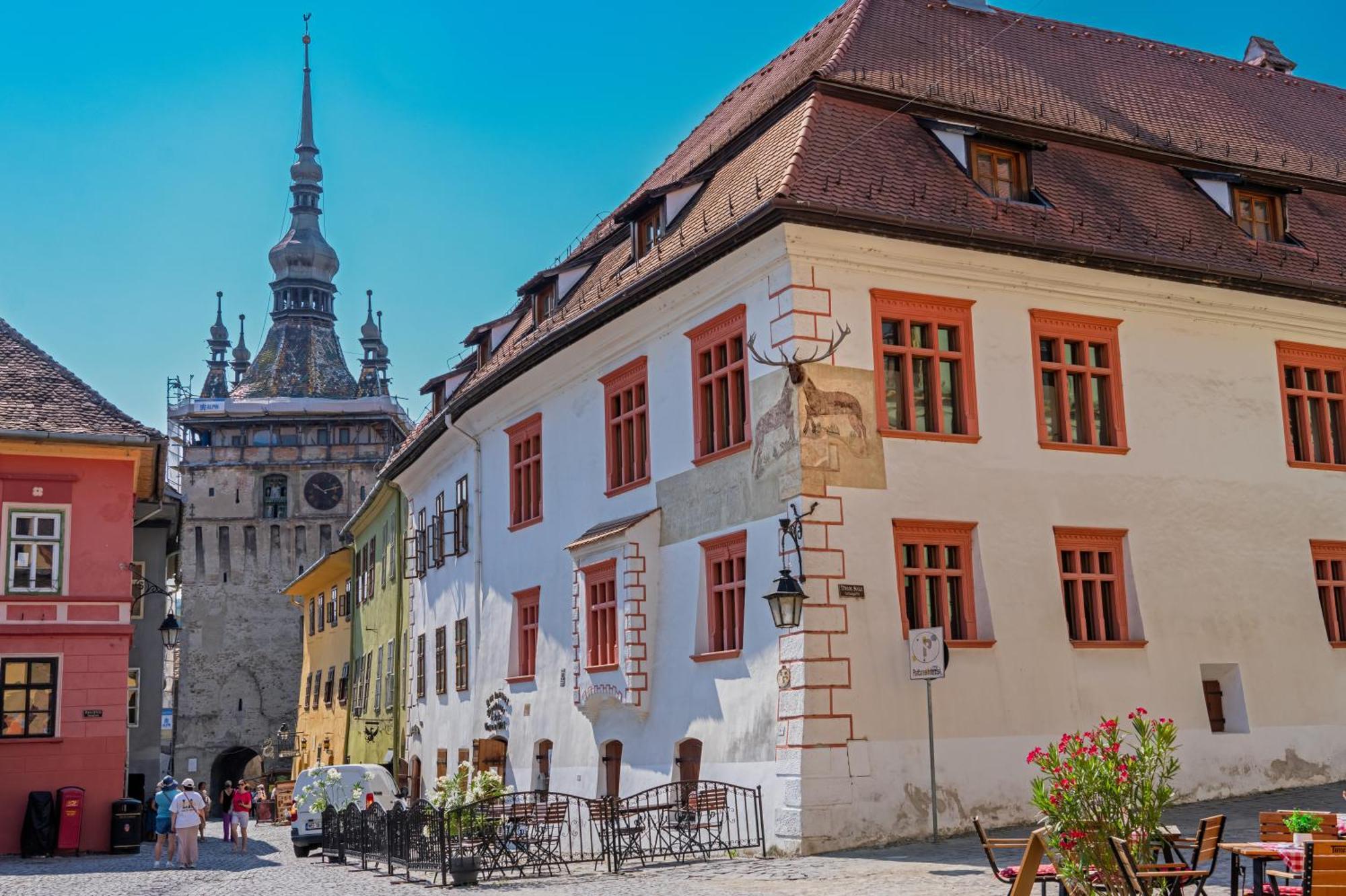 Hotel Casa Cu Cerb Sighişoara Exteriér fotografie